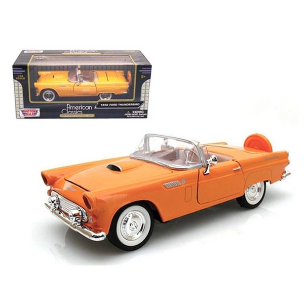Play4Hours 1956 Ford Thunderbird Orange 1-24 Diecast Car Model PL1582969